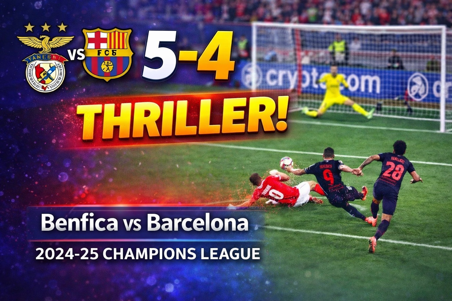 BARCELONA SURVIVE A 5–4 CLASSIC  BENFICA UCL NIGHT